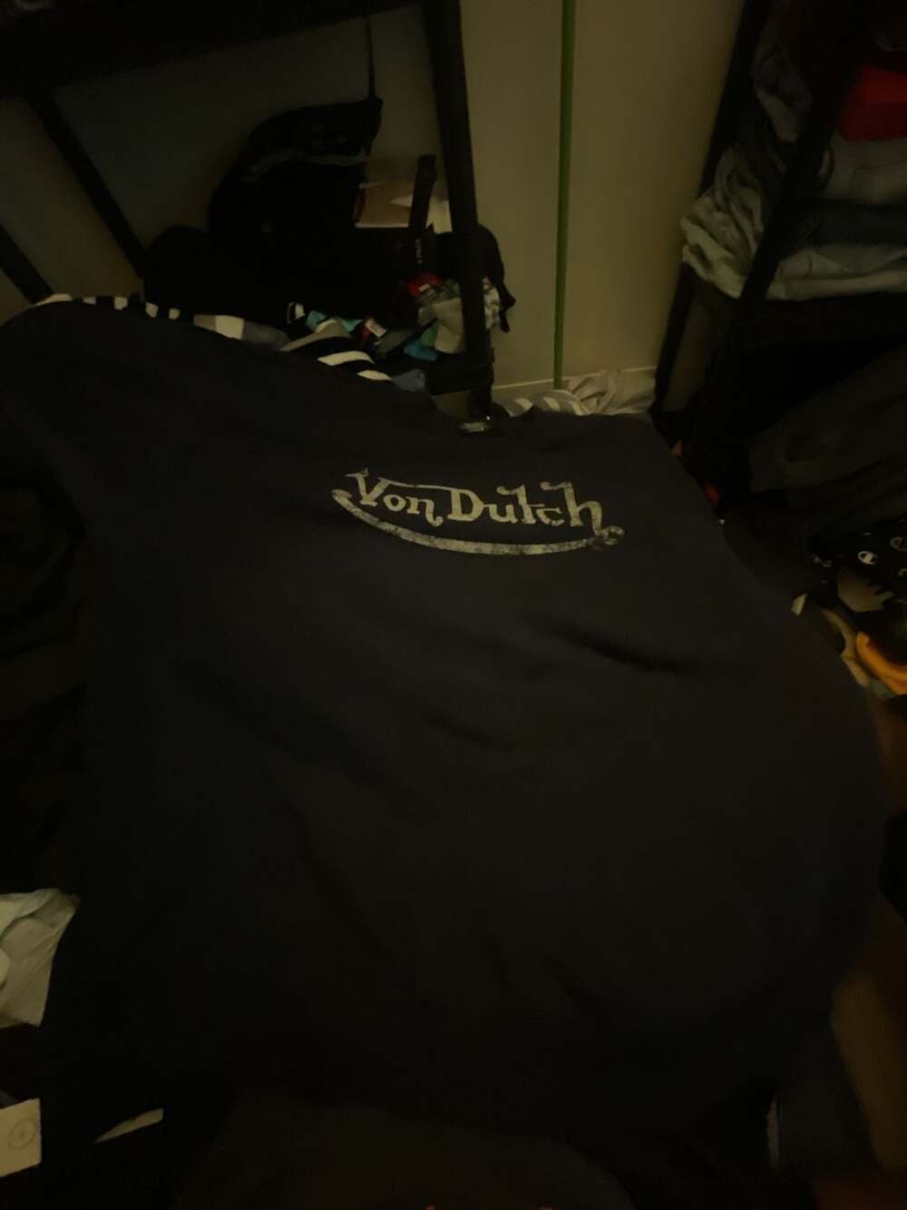Von Dutch Logo Graphic Black Crewneck Sweatshirt Size 3XL